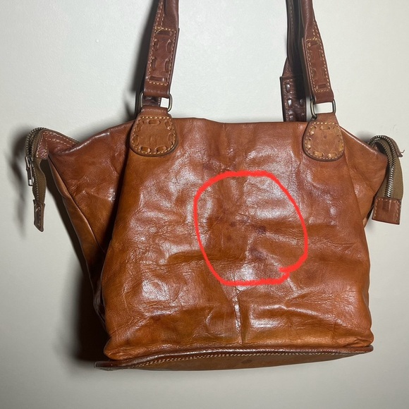 Noonday Collection Rustic 100% Leather Tote Shoulder Bag Purse Large Lined Brown - Picture 2 of 7